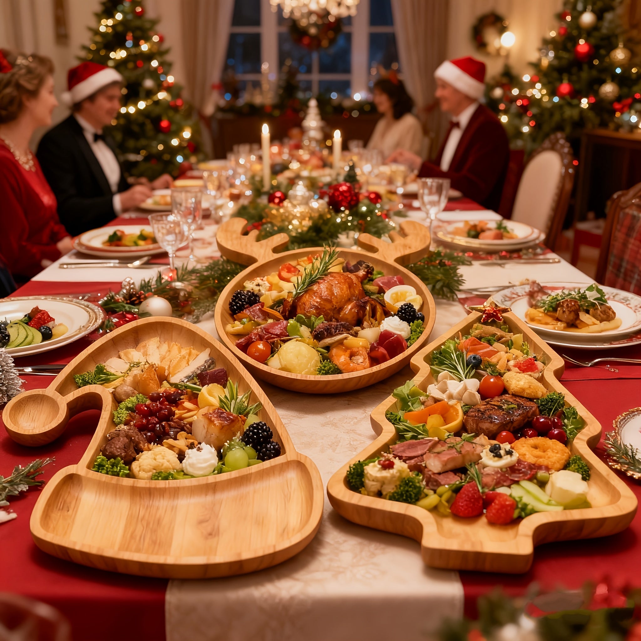 Creative Polygonal Wooden Storage Plate For Home Use