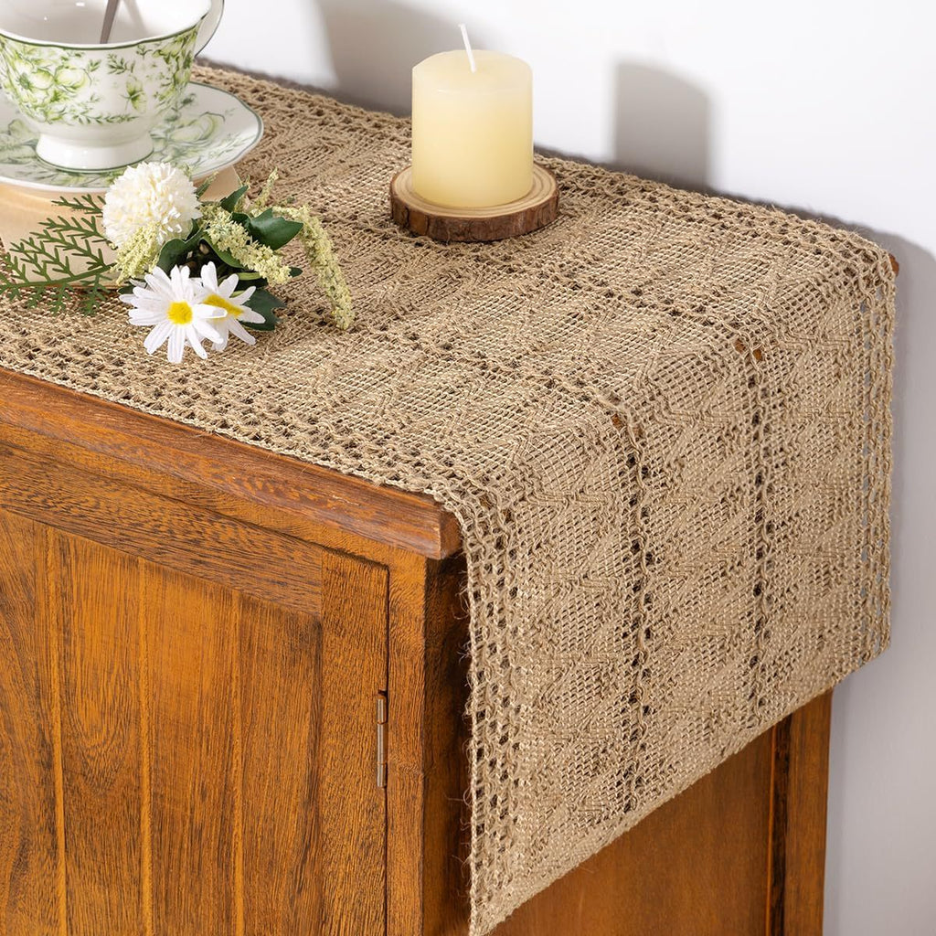 Bohemian Style American Light Luxury Burlap Table Runner