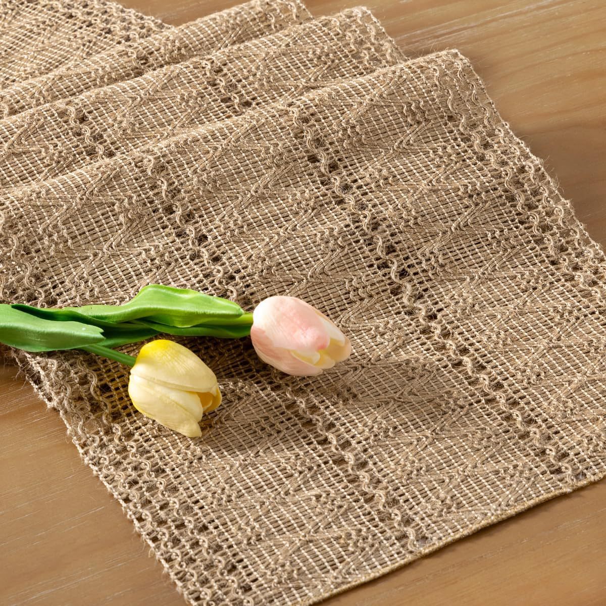 Bohemian Style American Light Luxury Burlap Table Runner