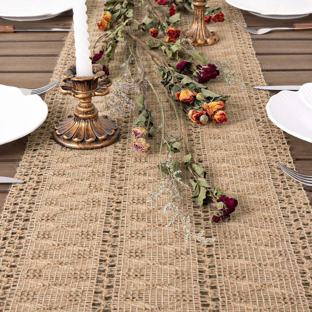 Bohemian Style American Light Luxury Burlap Table Runner